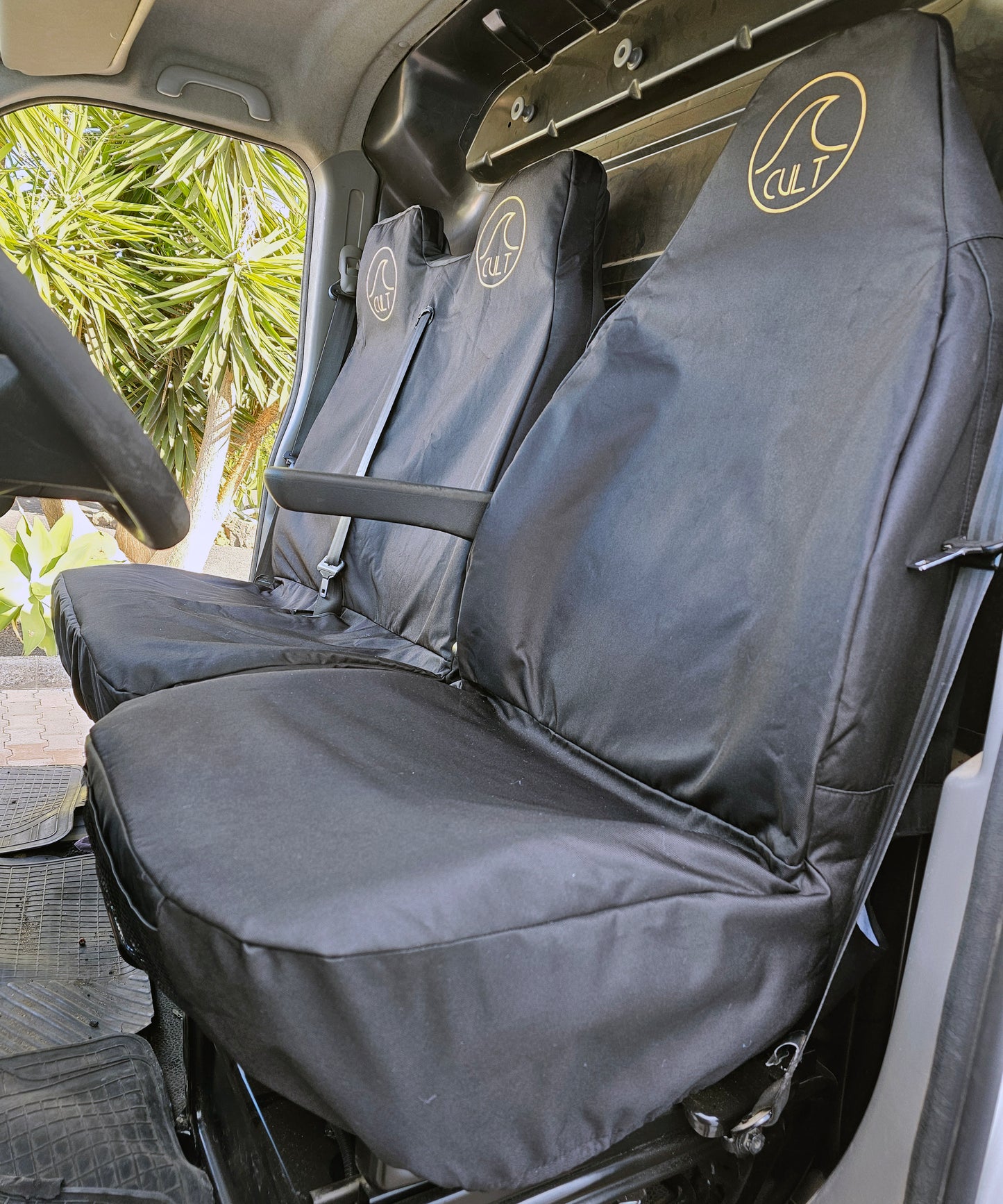 Single front seat cover BLACK